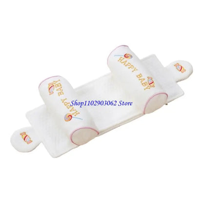B5XB Infant Head Rest Pillow Breathable Pearls Cotton Filling Machine Washable Design For Crib Strollers Car