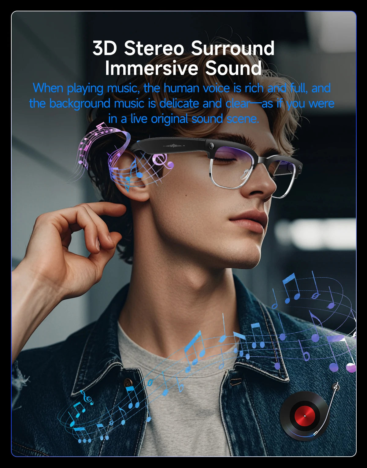 2026 New 8K HD AI Smart Glasses Men with Chat GPT 800MP Camera Bluetooth Call AI Translation Voice Assistant Control Unisex Sung