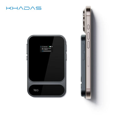 Khadas Tea Pro Portable Headphone Amp with Magnetic/0.95" Display/BT5.4/2100mAh/ESS ES9039Q2M, support PCM 768/DSD 512/3.5/4.4mm