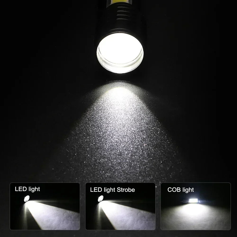 100000LM Super Bright Flashlight Rechargeable LED Torch Long Range Tactical Lamp for Outdoor Waterproof Camping Fishing Lantern