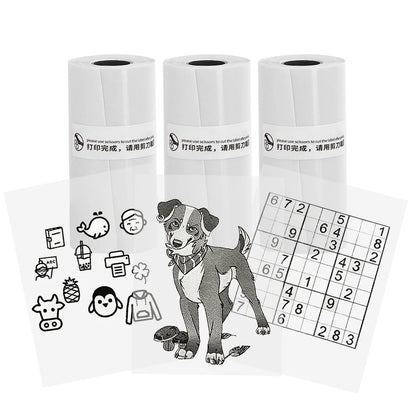 Thermal Mini Printer, Portable Inkless Sticker Maker,Bluetooth Free Cut Small Pocket Printer for Children DIY 57mm Photo Print