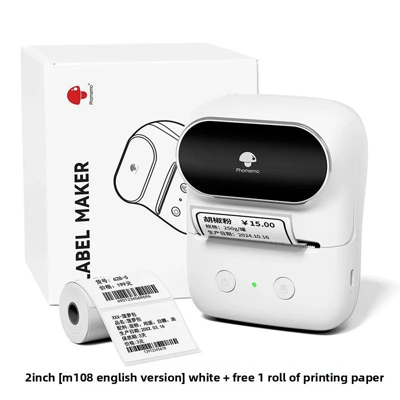 Suitable for M108 label printer, small cross-border e-commerce price Bluetooth self-adhesive thermal printer